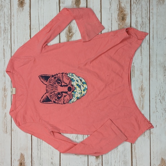 Tucker + Tate Pink Fox Long Sleeve T Girl's M (8/10) - Picture 1 of 9